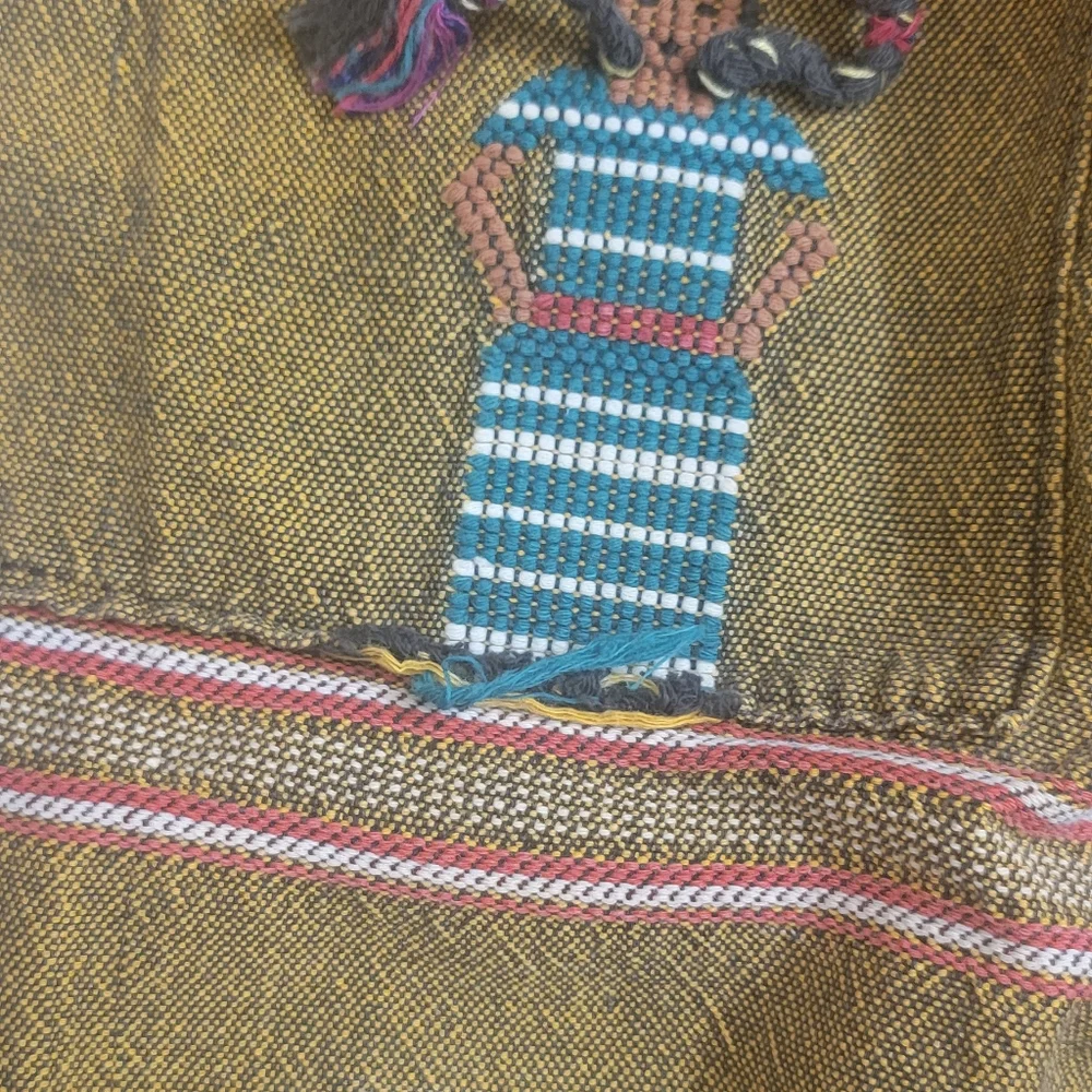 Vintage Handmade Mexican‎ Artsy Waist Embroidered Apron